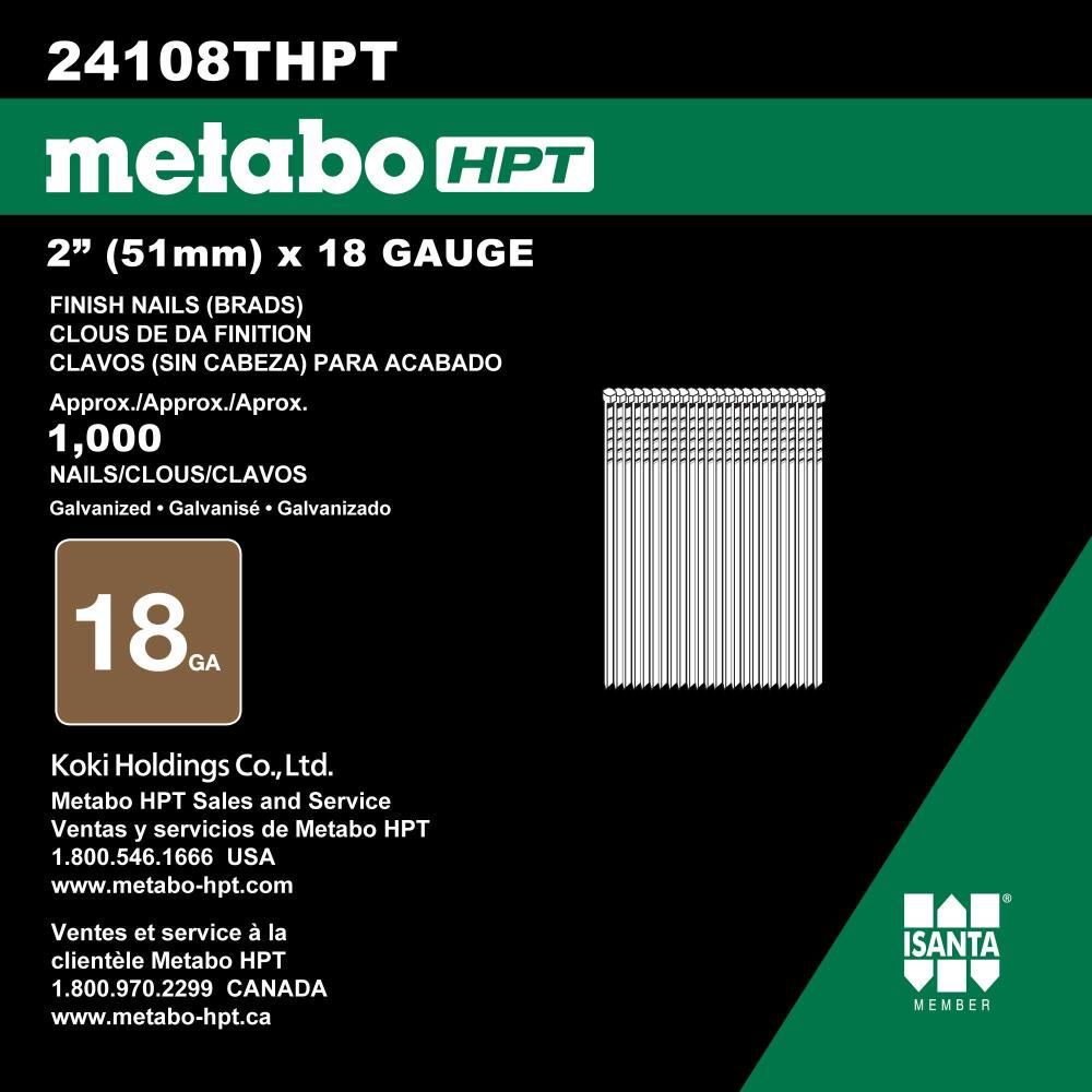 Metabo HPT Brad Finish Nails 2in 18 Gauge 1000qty, large image number 3
