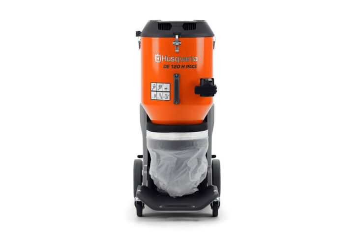 Husqvarna Construction DE120H HEPA Battery Powered Dust Extractor, 241 CFM, 3 HP, large image number 1