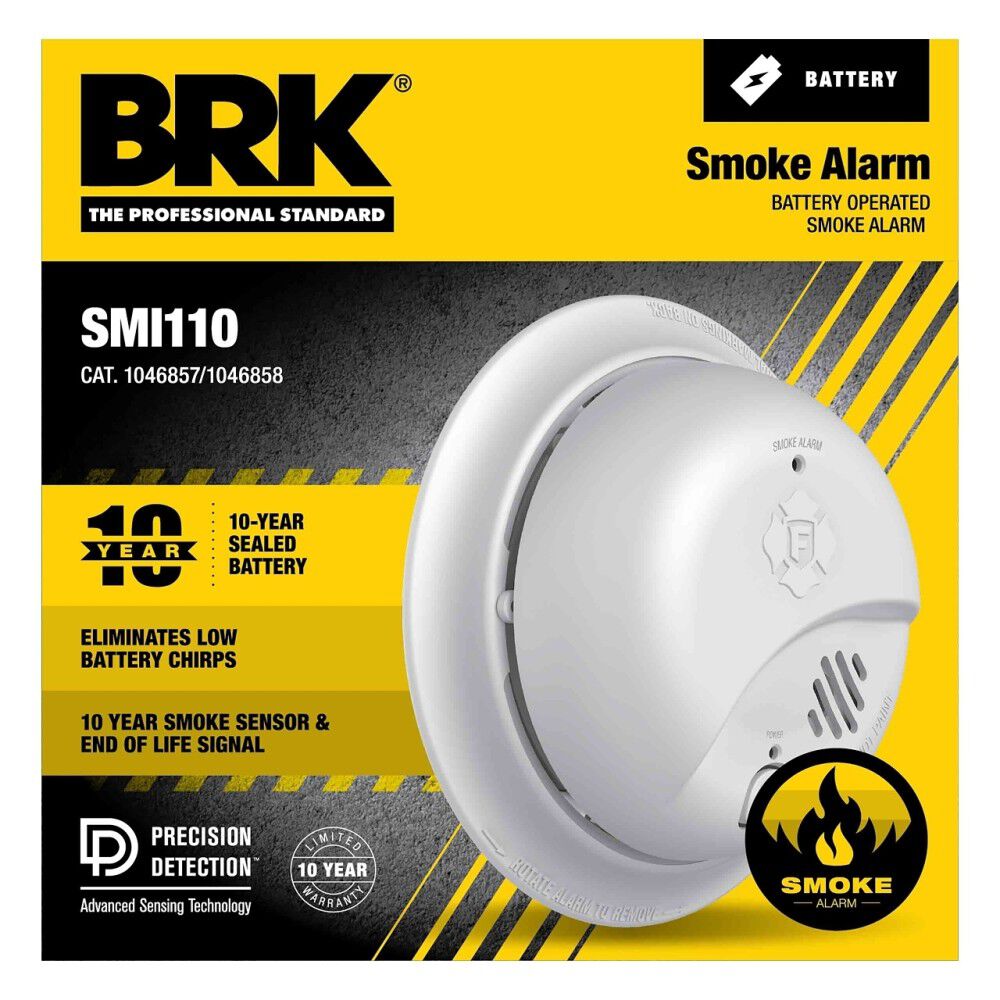 First Alert BRK SMI110 Battery Operated Ionization Smoke Alarm, large image number 2