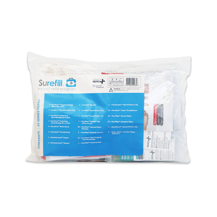 Aero Healthcare SUREFILL 25 Series All Purpose First Aid Kit Refill - For all 25 Series All Purpose Kits