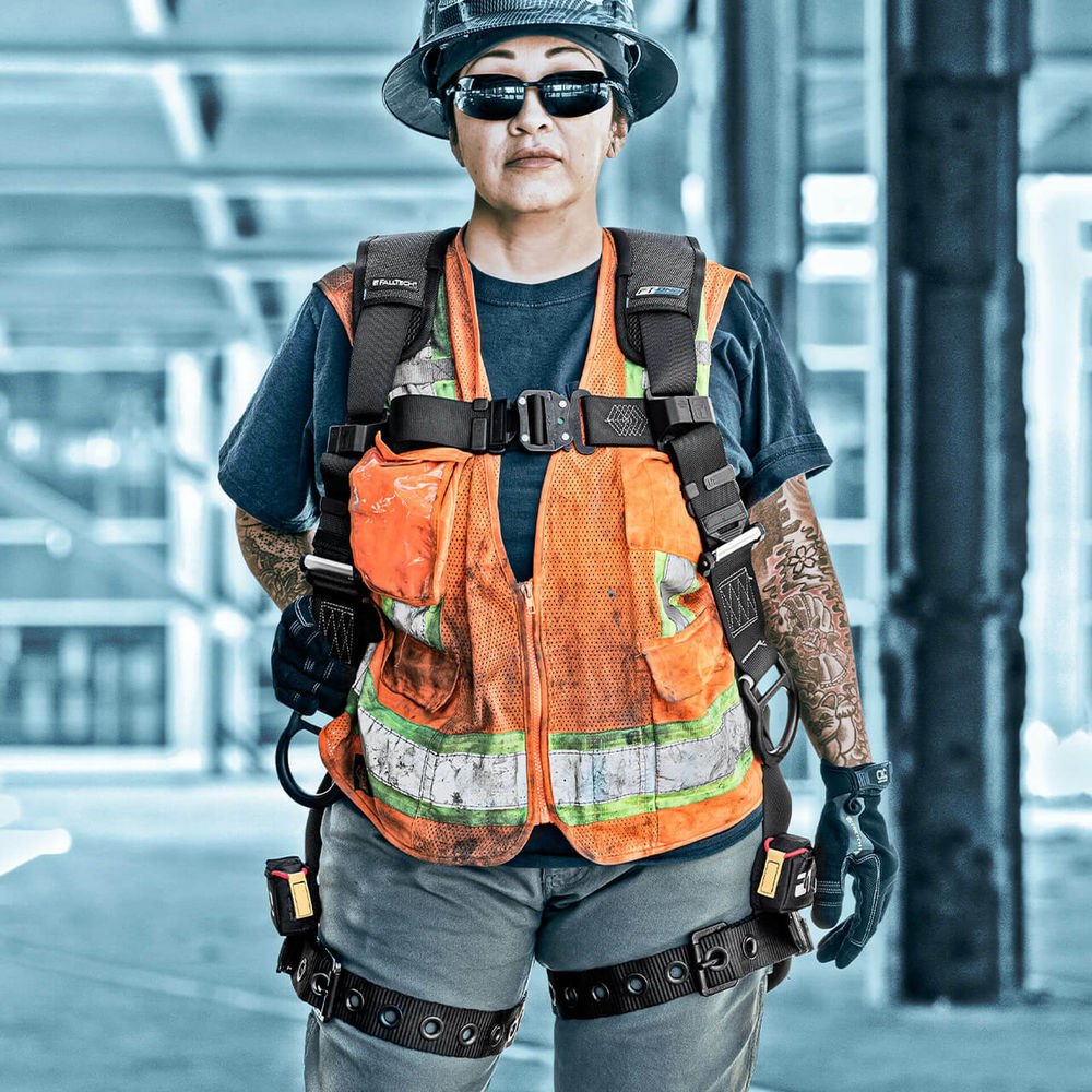 Falltech 1D Womens Full Body Harness with QC Chest Buckle XS, large image number 4