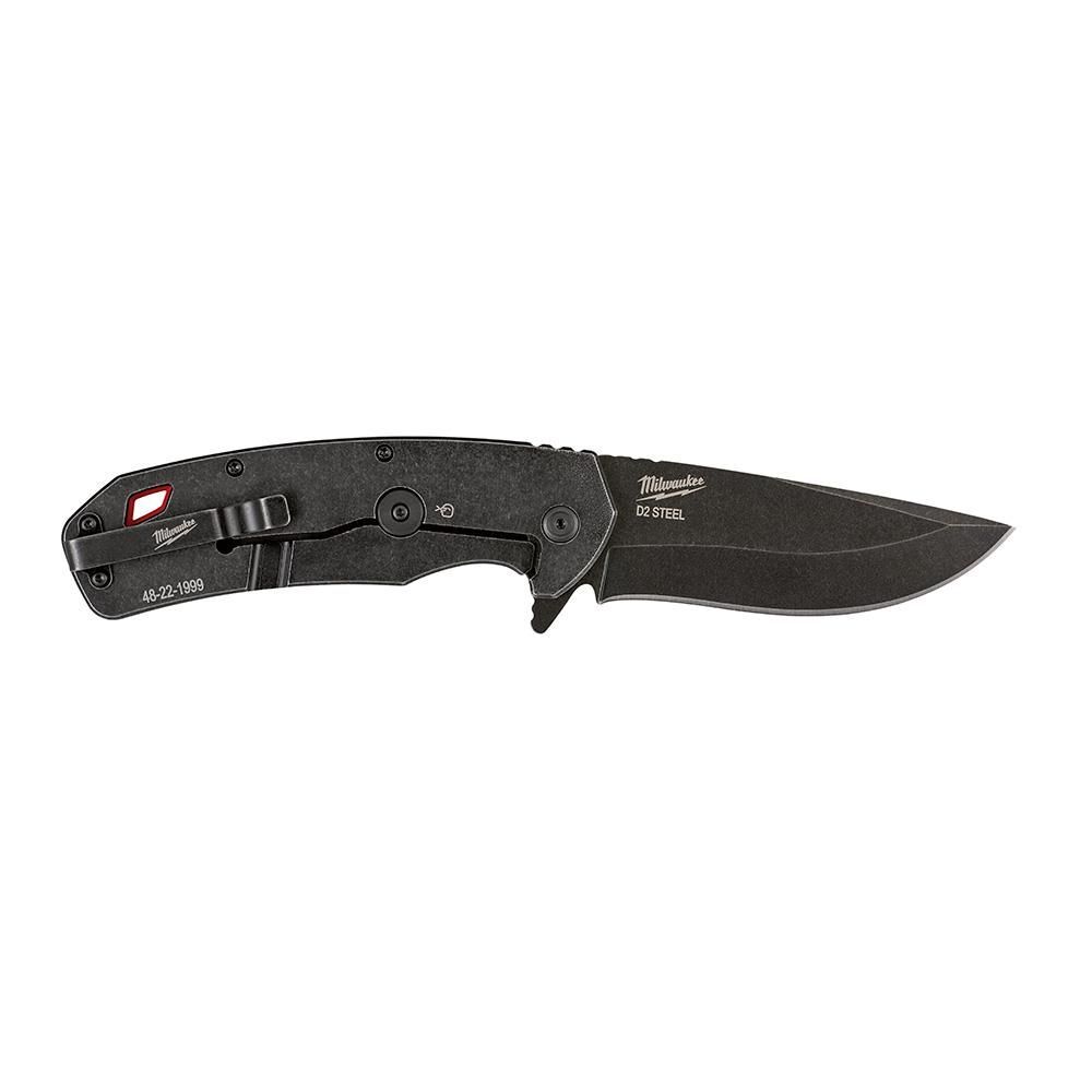 Milwaukee 3.5 in. HARDLINE Smooth Recurve Drop Point Blade Pocket Knife, large image number 12