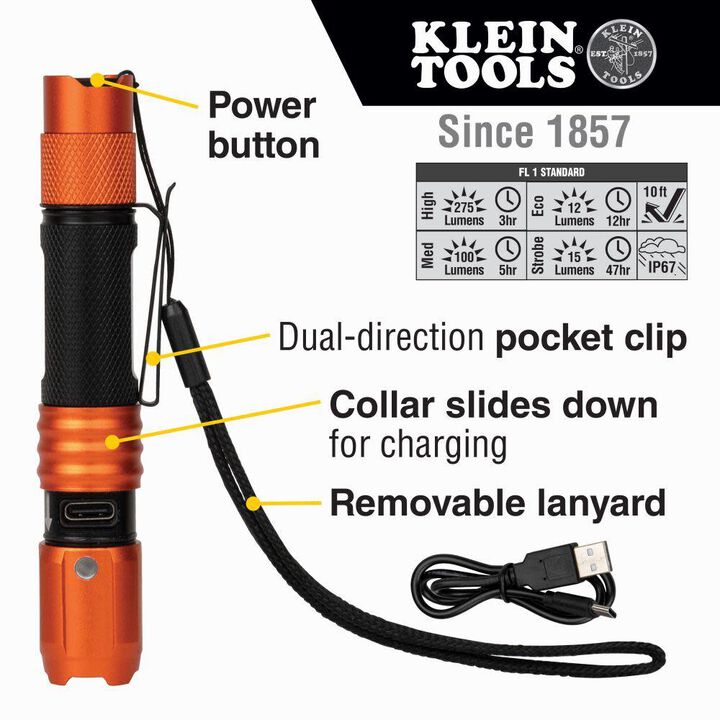 Klein Tools Pocket Light Rechargeable, large image number 1