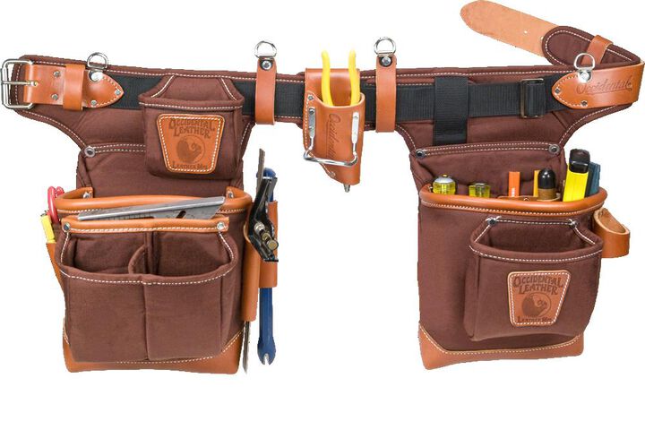 Occidental Leather Adjust-to-Fit Fat Lip Tool Bag Set - Cafe