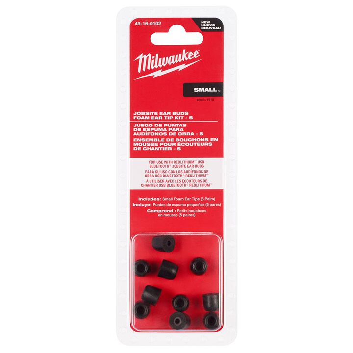 Milwaukee Jobsite Earbuds Foam Ear Tip Kit Small