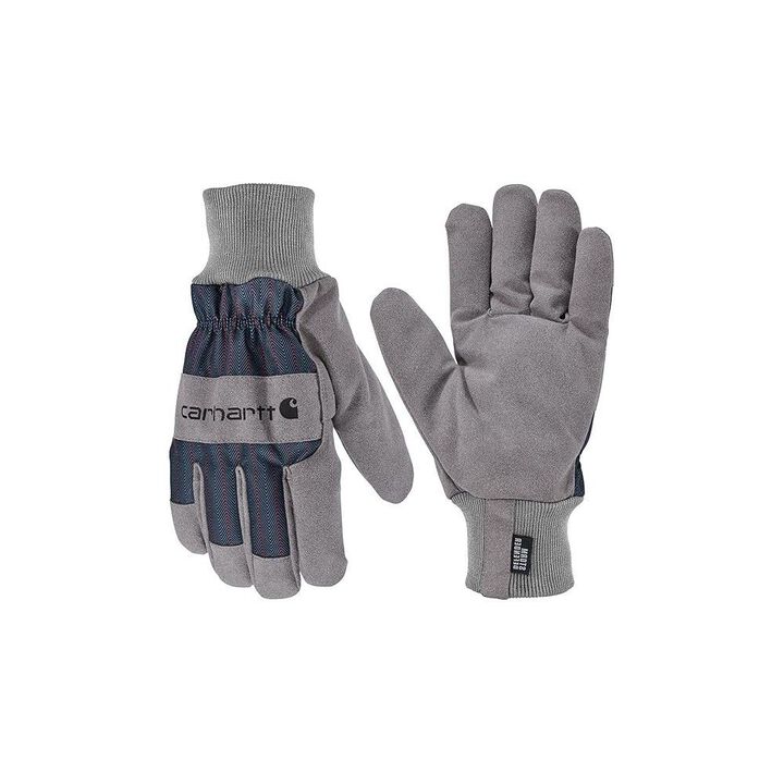 Carhartt Storm Defender RR Stripe Knit Cuff Gloves Mens Steel Navy XL