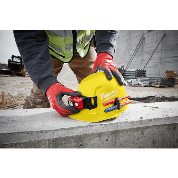 Milwaukee Red Front Brim Vented Hard Hat with 6pt Ratcheting Suspension Type 1 Class C, large image number 4