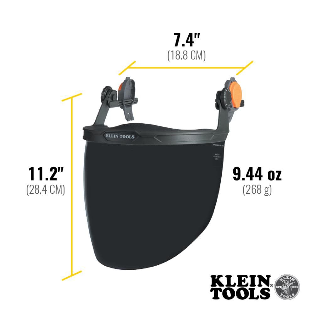 Klein Tools Face Shield, Cap Style, Gray Tint, large image number 3
