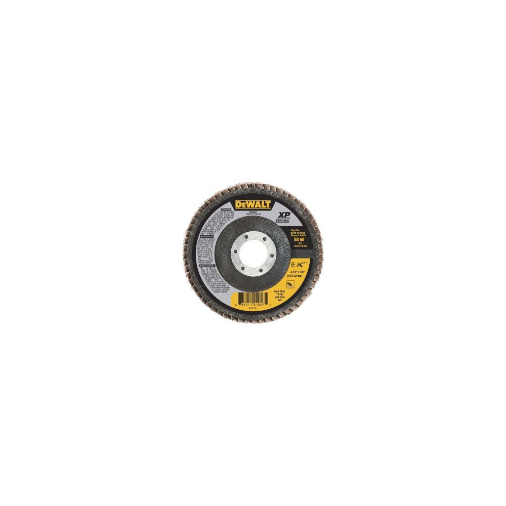 DEWALT Ceramic Flap Discs 4 1/2in X 7/8in 60G T29 XP, large image number 6