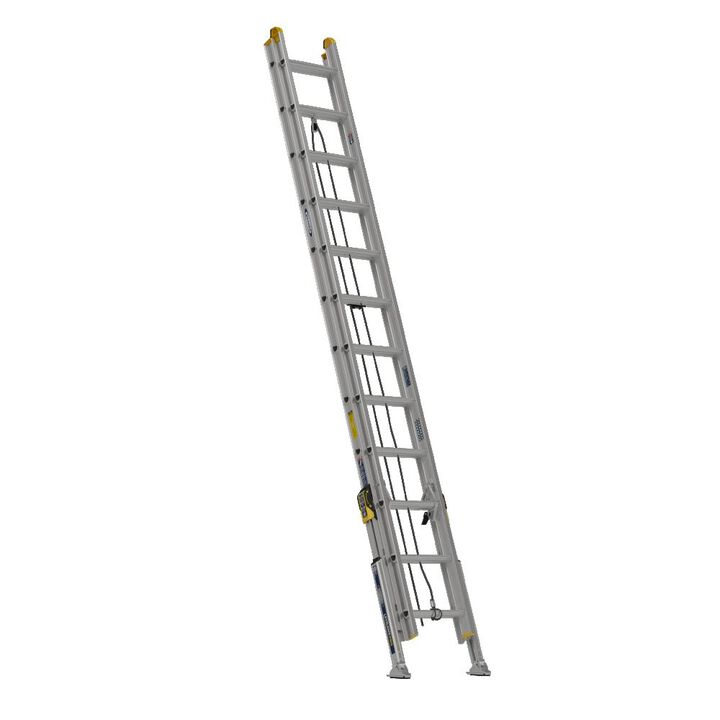 Werner 24 Ft. Type I Aluminum D-Rung Extension Ladder with Werner LevelSafe Pro Leveler