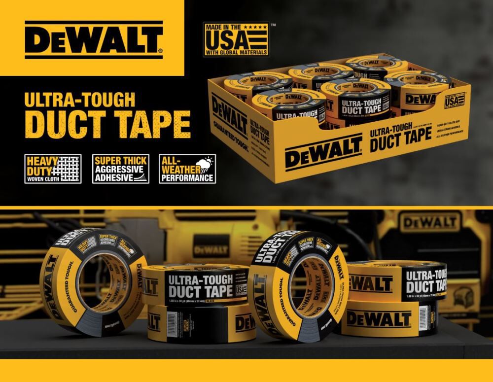 DEWALT Ultra Tough Duct Tape 1.88in x 30yd Black, large image number 5