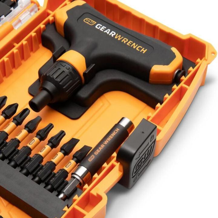 GEARWRENCH 1/4 Inch Hex Micro Bit Set with Ratcheting T-Handle 51 Pieces, large image number 5