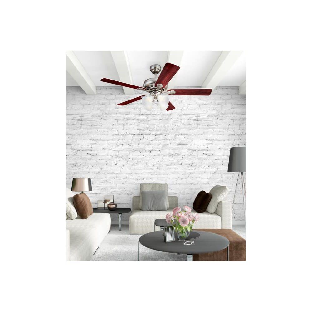 Westinghouse 52in Swirl Brushed Nickel LED Indoor Ceiling Fan, large image number 3