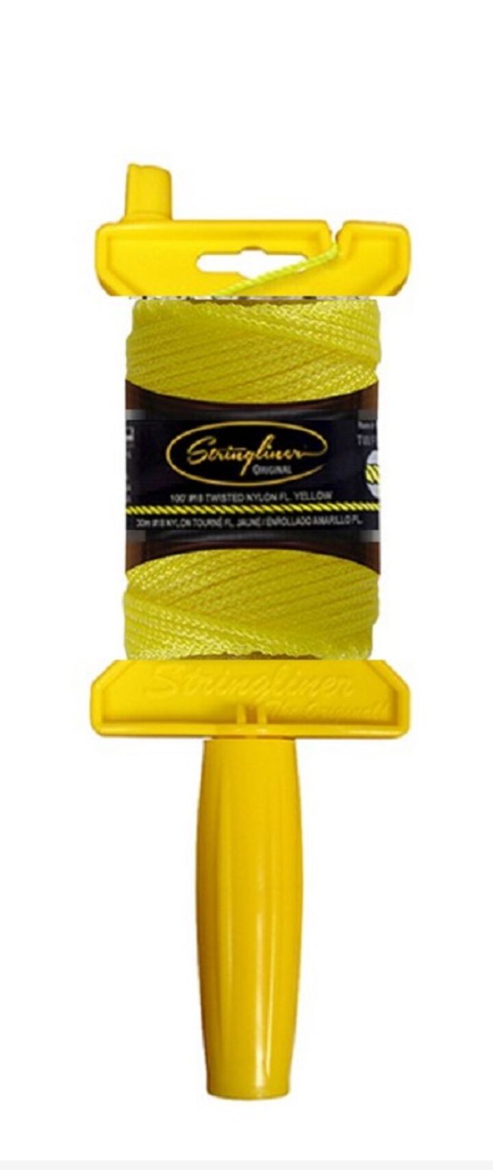 Stringliner Original Braided Yellow 100 ft with Reel