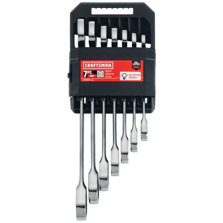 CRAFTSMAN SAE Ratcheting Combination Wrench Set, 7 Piece, large image number 4