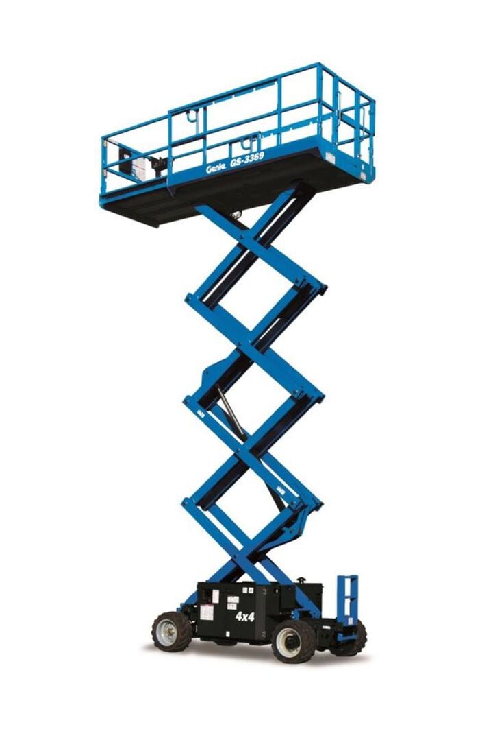 Genie 26' Scissor Lift 69in Width Electric Rough Terrain, large image number 0
