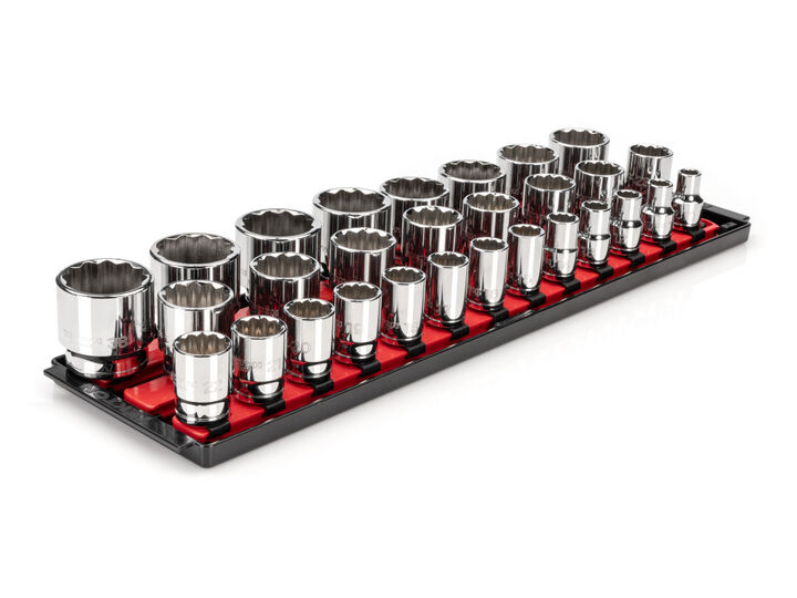 Tekton 1/2 Inch 12 Point Socket Set, 29 Pieces (10-38 mm), large image number 1