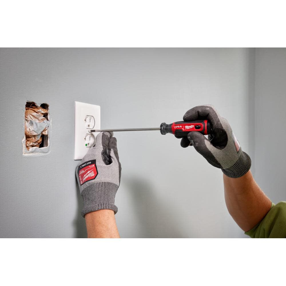 Milwaukee 1/4inch Cabinet 10inch Cushion Grip Screwdriver (USA), large image number 5