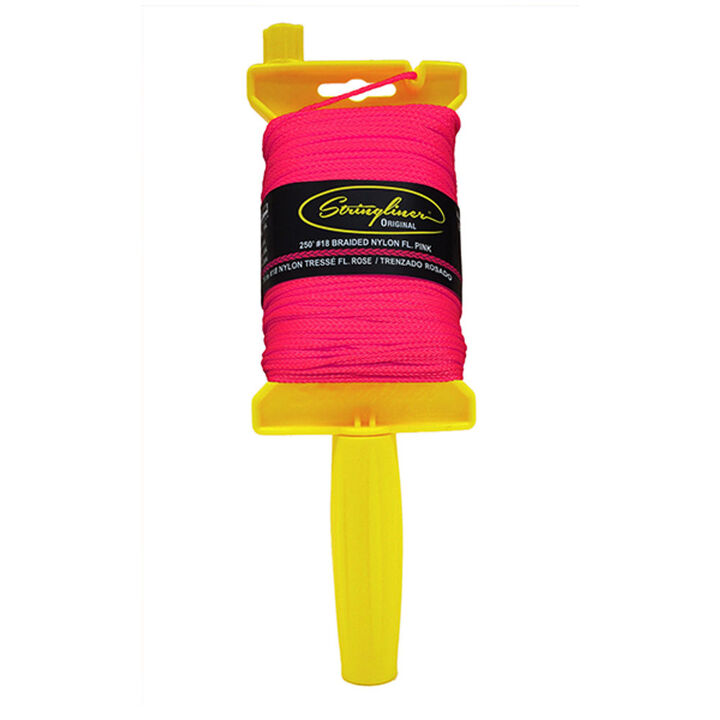 Stringliner Original Braided Fluorescent Pink 250 ft with Reel
