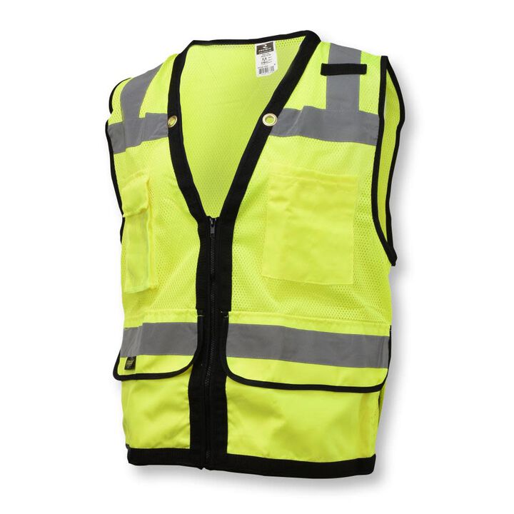 Radians SV59Z Type R Class 2 Heavy Duty Mesh/Solid Surveyor Safety Vest Hi-Vis Small