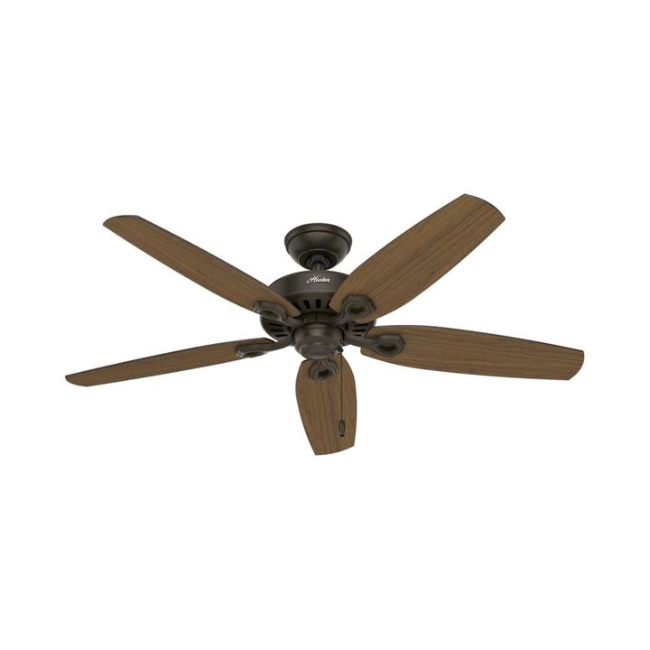 Hunter Fan Builder Elite Ceiling Fan 52in New Bronze Stained Oak