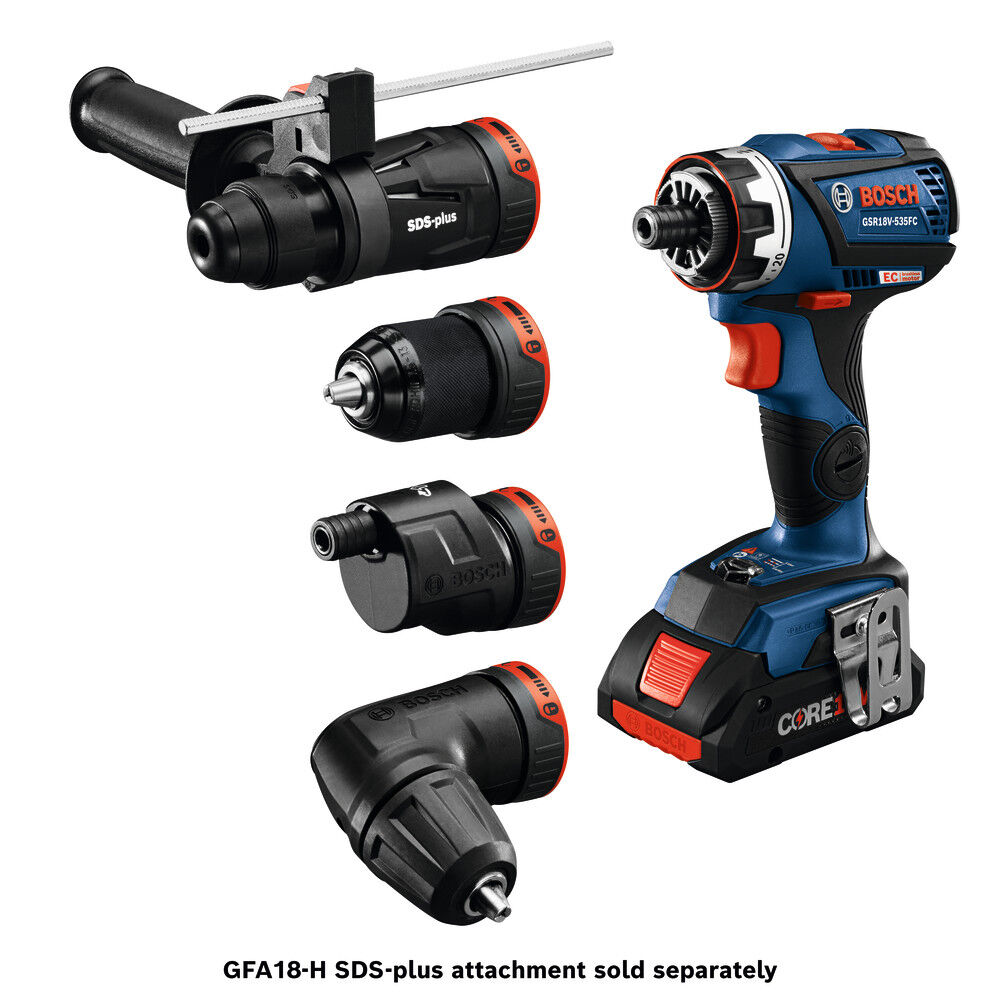 Bosch 18V EC 5 In 1 Drill/Driver Kit Flexiclick Reconditioned, large image number 3