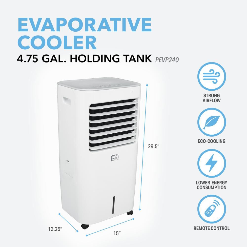 Perfect Aire 240 CFM 4.75 Gallon 250 Sq Ft Portable Evaporative Cooler, large image number 2