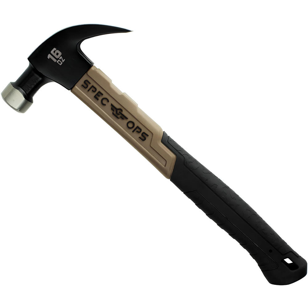 Spec Ops 16 Oz Smooth Face Curved Claw Hammer, Fiberglass Handle, large image number 1