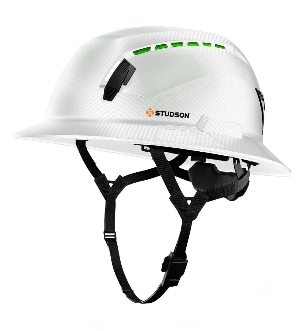 Studson Full Brim Vented Safety Helmet Type 2 Class C White Carbon 2XL, large image number 1