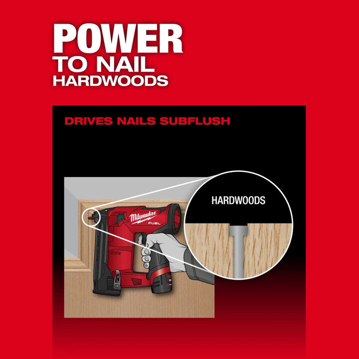 Milwaukee M12 Fuel 18 Gauge Compact Brad Nailer and 2.0 Starter Kit Bundle, large image number 6