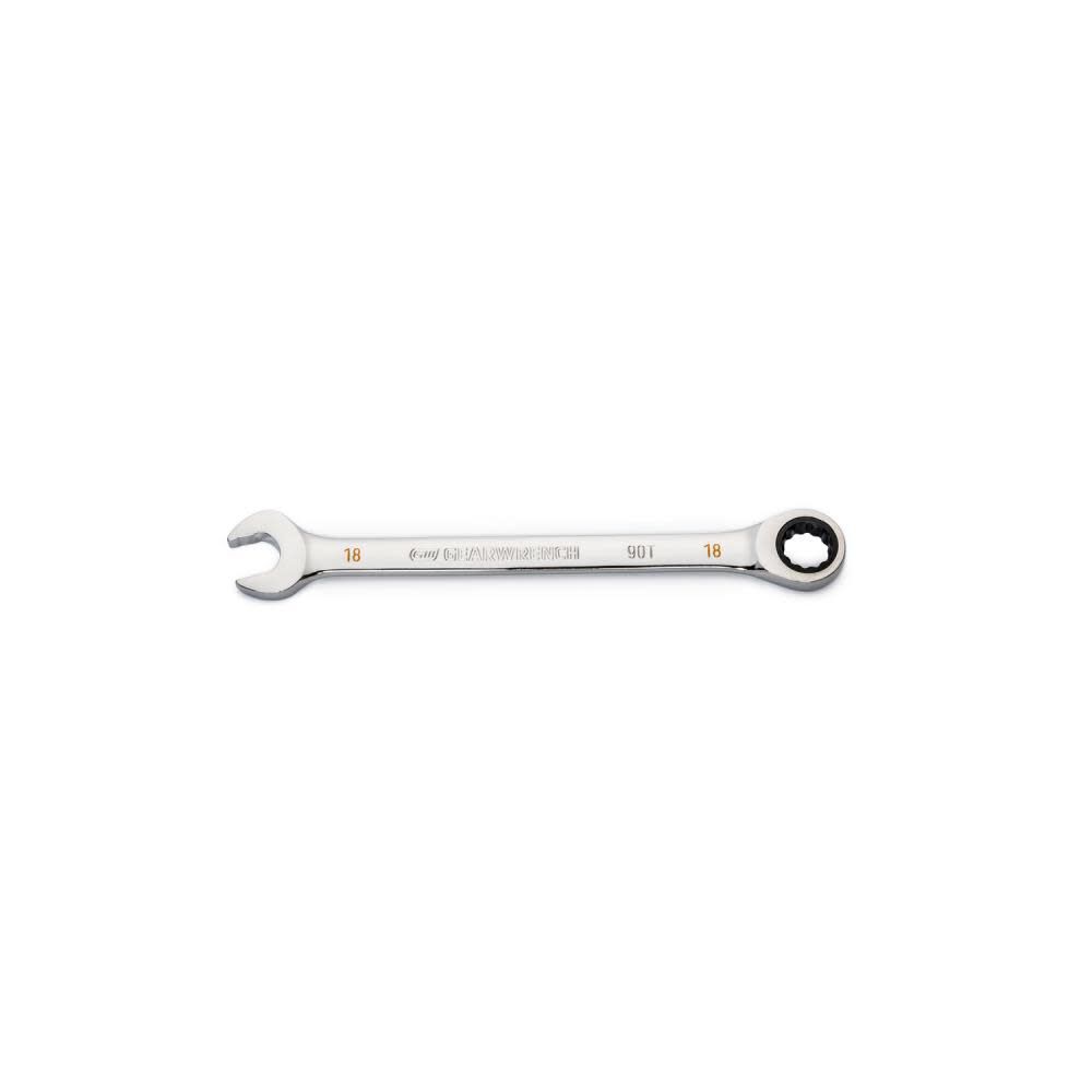 GEARWRENCH 18mm 90T 12 Point Ratcheting Combination Wrench, large image number 1