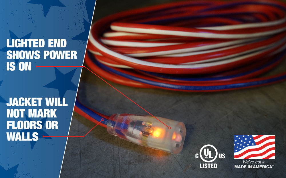Southwire SJTW Extension Cord Lighted End Contractor Grade 12/3 100 Ft, large image number 4