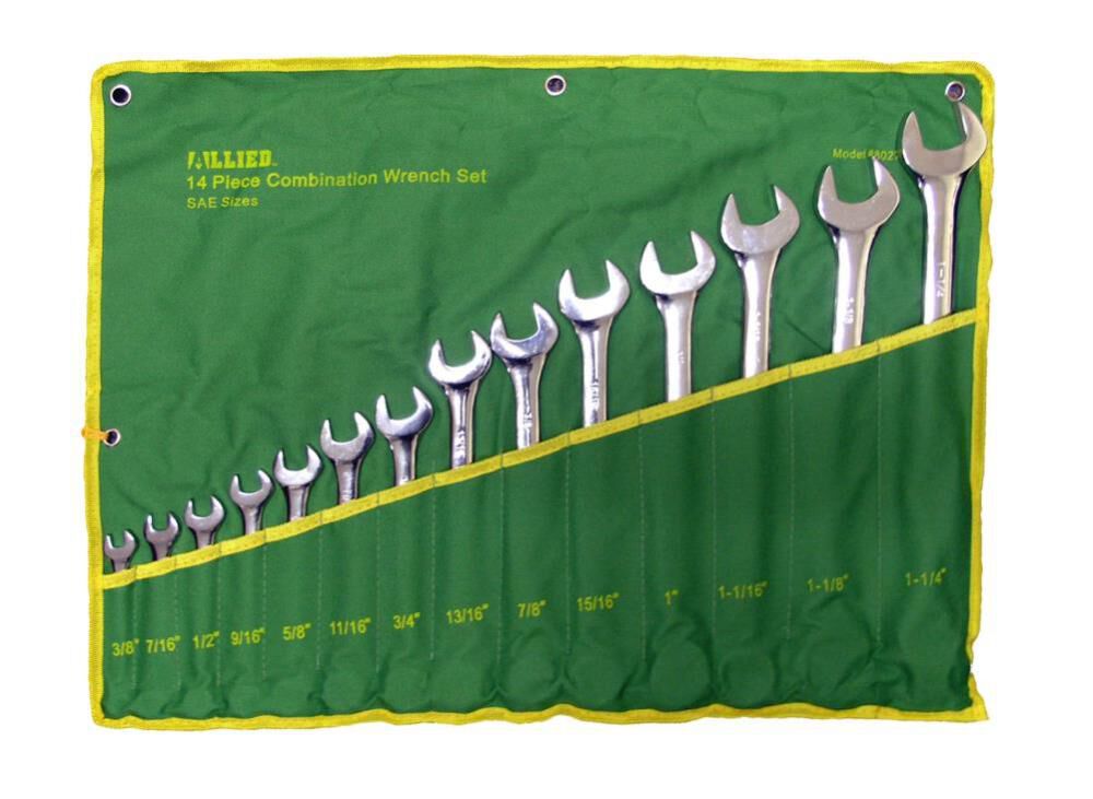 Allied International 3/8In - 1-1/4In 14 pc. SAE Wrench Set, large image number 1