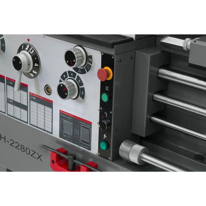 JET Gear Head 22 x 80 ZX Lathe with Newall DP700 DRO & Taper Attachment, large image number 2