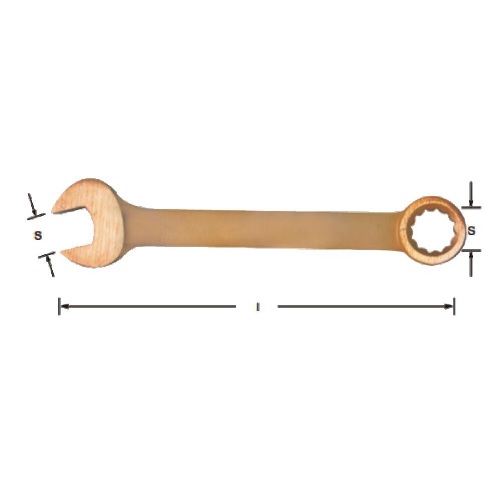 CS Unitec Non-sparking 1-7/8 Inch Combination Wrench, Aluminum Bronze, large image number 2