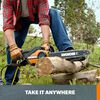 Worx 16 in. 15 amp Chainsaw Tool-free Tensioning and Chain Brake, small image number 5