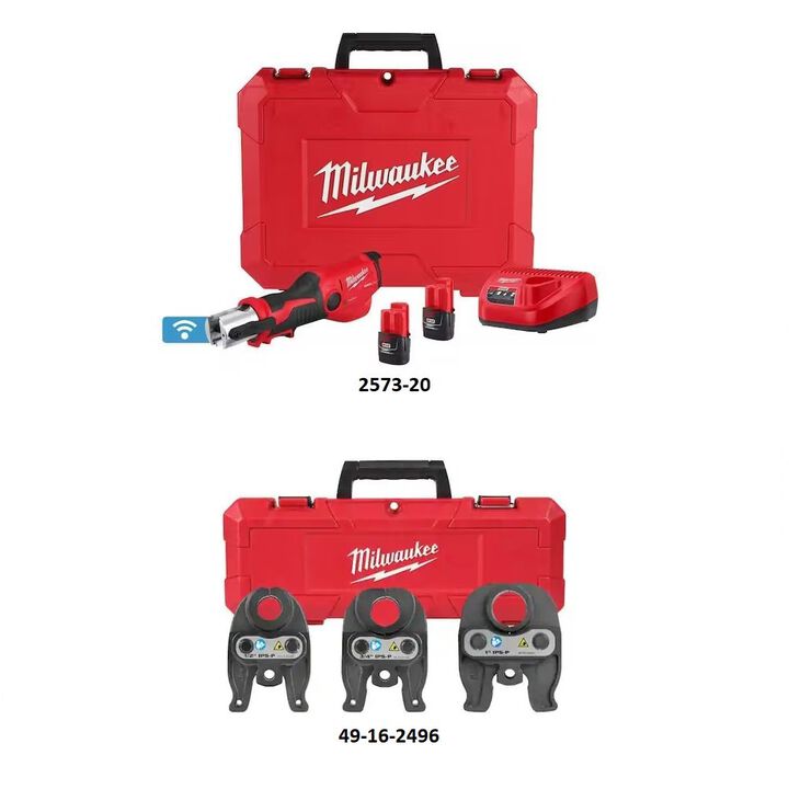 Milwaukee M12 Press Tool Kit and IPS-P Press Jaw Set Bundle, large image number 1