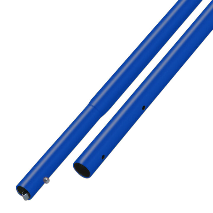 Kraft Tool Co 1-3/8 Inch x 6 Ft. Blue Aluminum Swaged Button Bull Float Handle