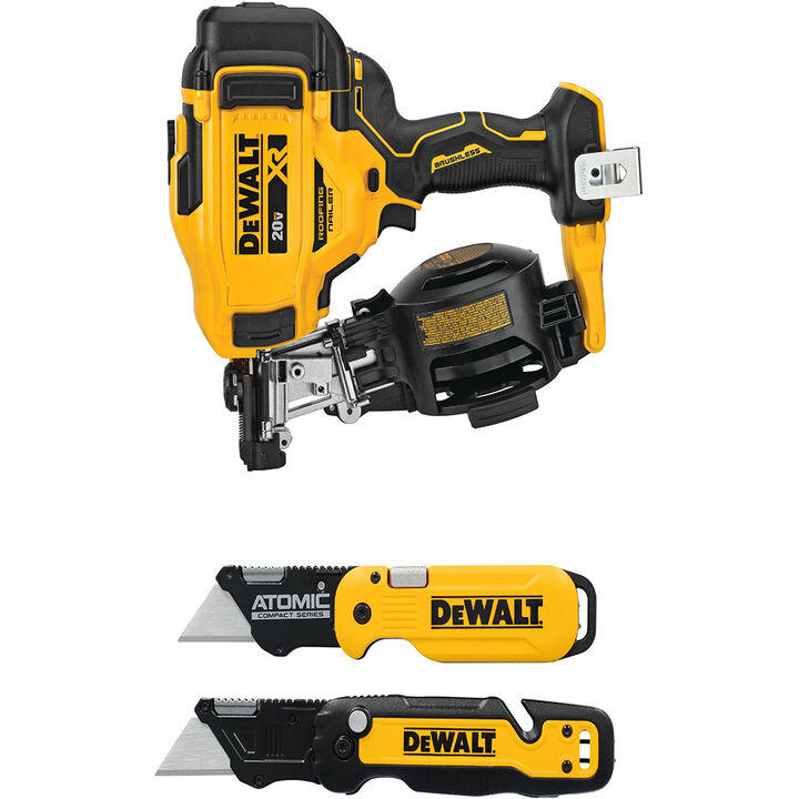 DEWALT 20V MAX Cordless Roofing Nailer & Utility Knife Set Bundle