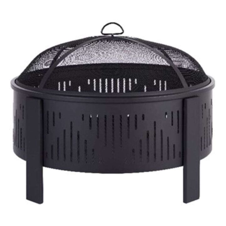 Living Accents 29 Inch Steel Round Wood Fire Pit