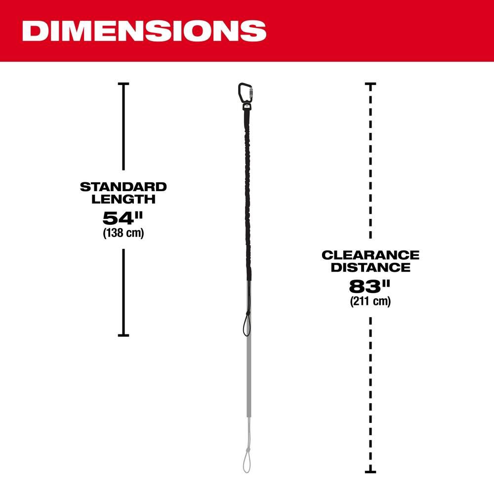 Milwaukee 15 Lbs. 54 in. Extended Reach Locking Tool Lanyard, large image number 3