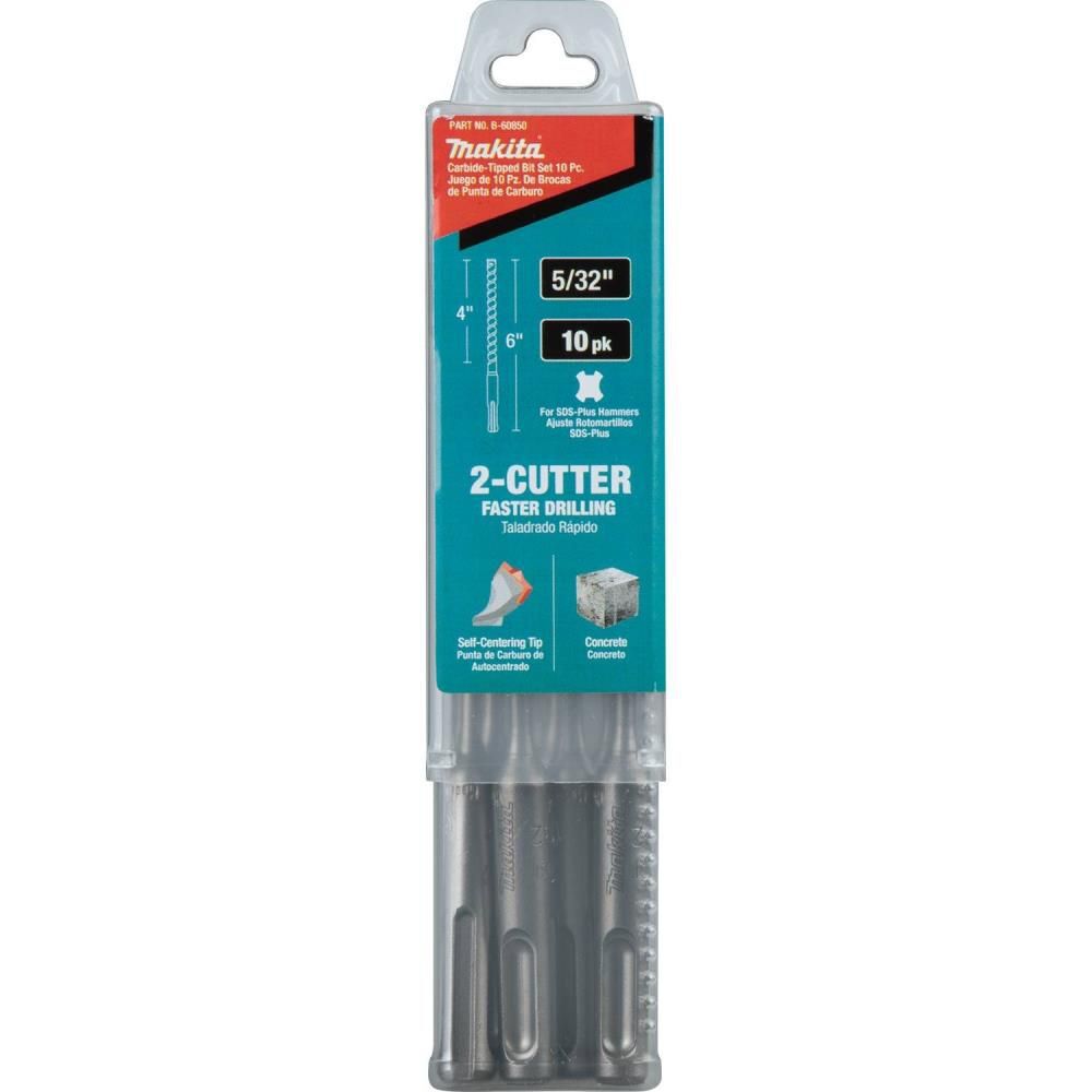Makita 5/32in x 6in SDS Plus Bit 2 Cutter 10pk, large image number 11