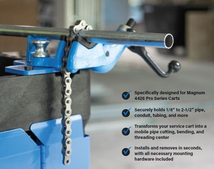 Magnum Tool Group 2.5 Inch Bench Chain Vise for Service Carts, large image number 2