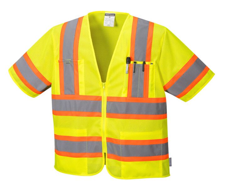 Portwest Yellow Augusta Sleeved Hi-Vis Vest - 5XL