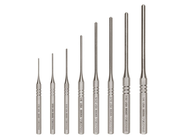 Tekton Roll Pin Punch Set, 8 Pieces (1/16-1/4 Inch)
