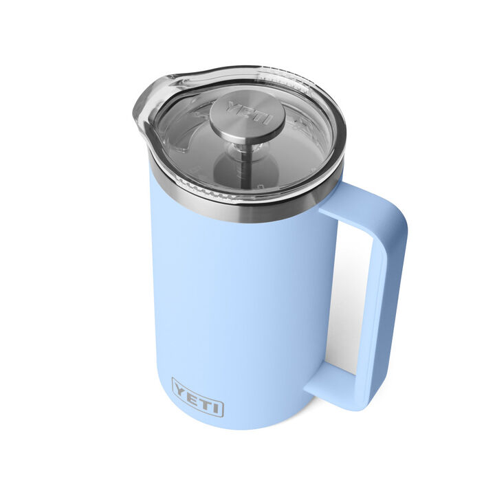 Yeti Rambler 34 Oz French Press with Twist-To-Lock Lid, Big Sky Blue