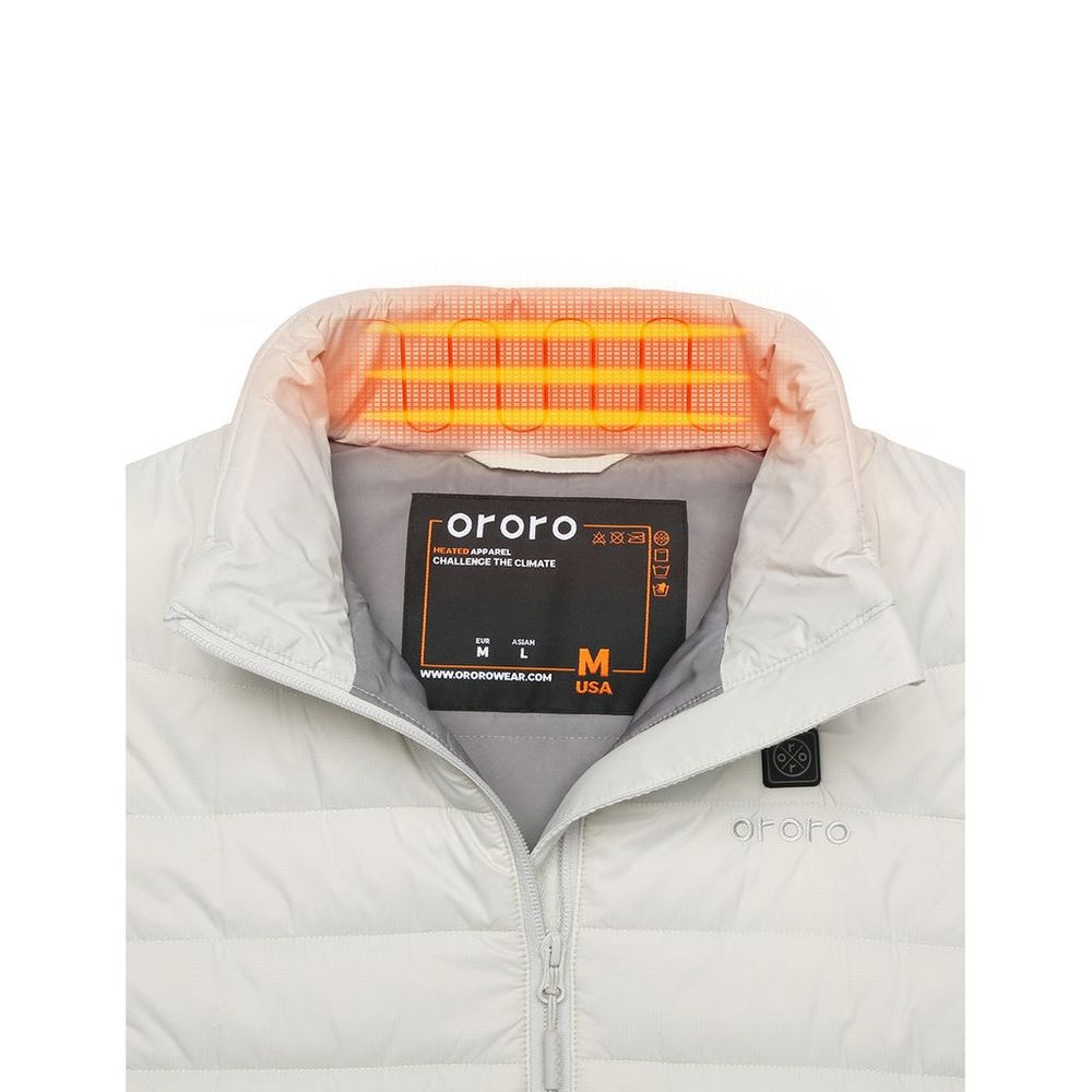 ORORO Womens Off-White Classic Heated Vest Kit Medium, large image number 7
