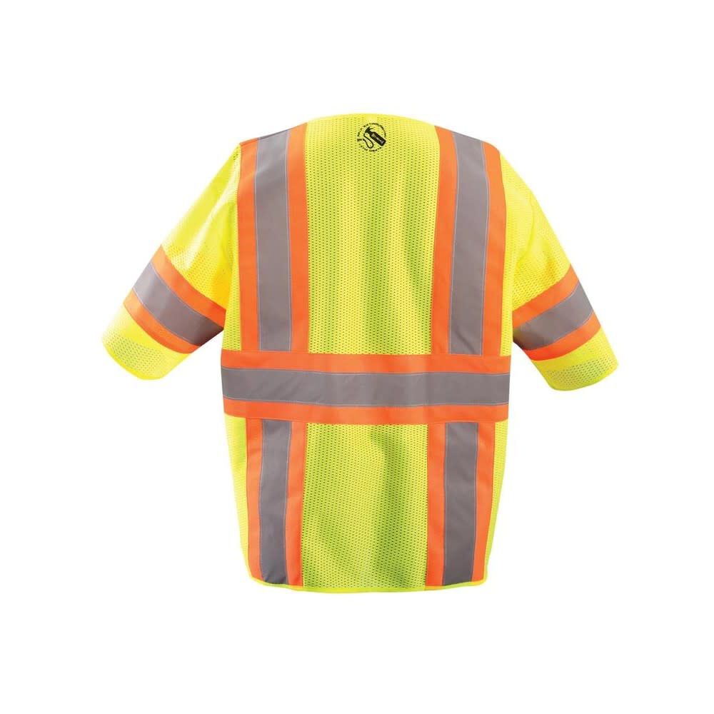 Occunomix Two-Tone Vest Yellow Class 3 Self Extinguishing Medium, large image number 2