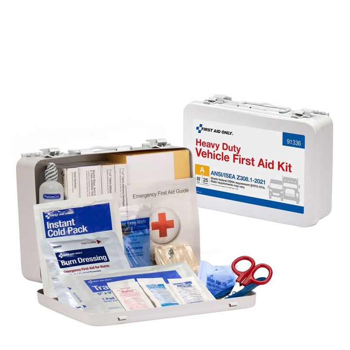 First Aid Only First Aid Kit 25 Person Heavy Duty Metal Portable