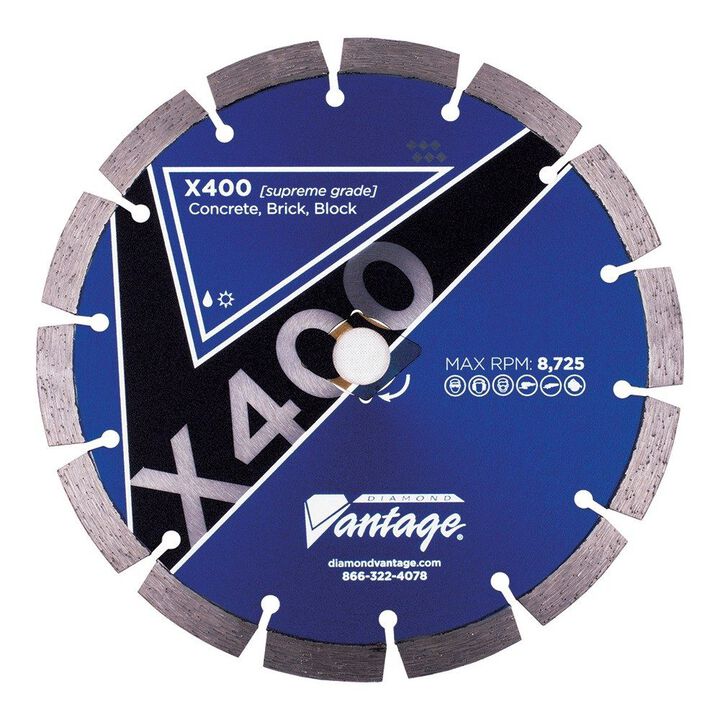 Diamond Vantage 4.5 Inch Segmented Diamond Supreme Blade for Masonry
